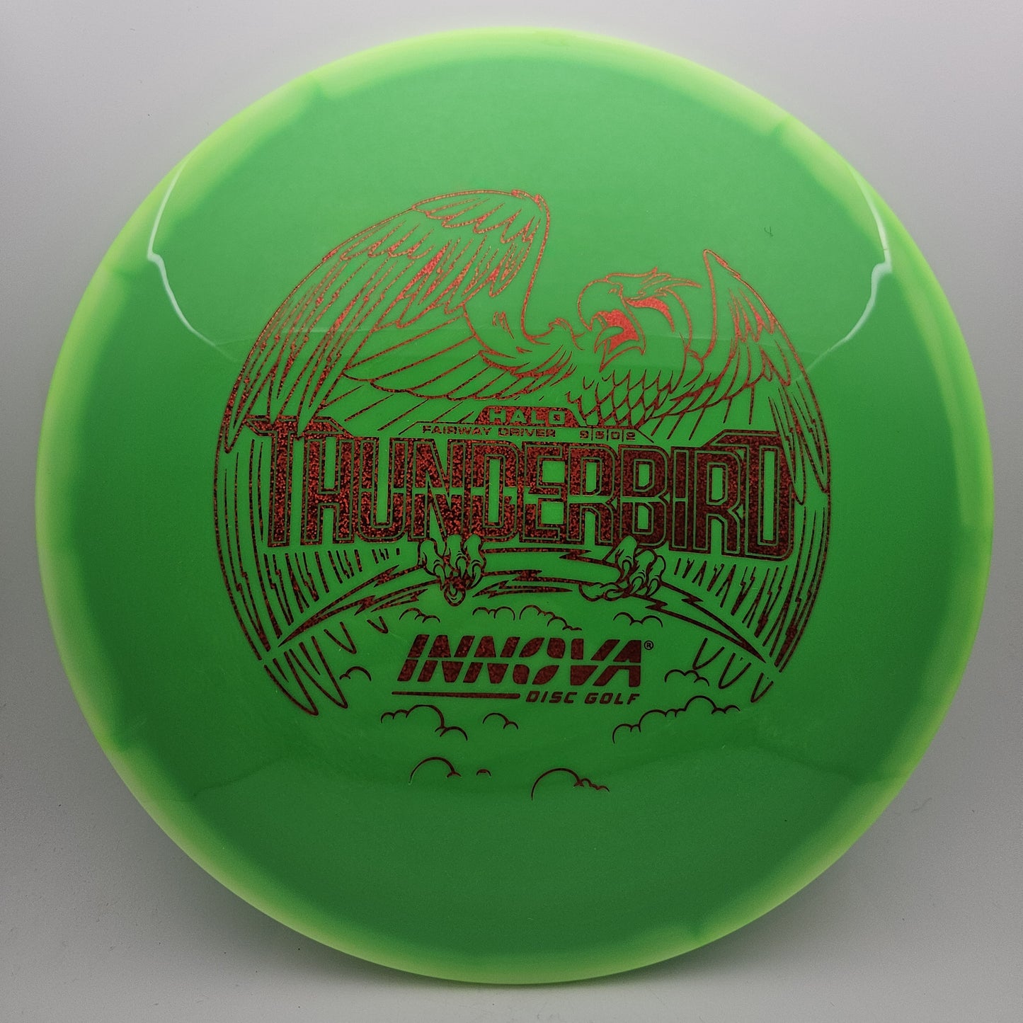 #10016 171g Green / Green Halo Star Thunderbird